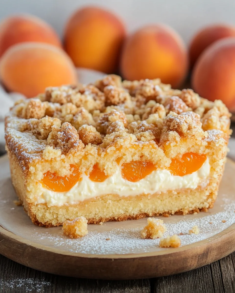 Aprikosenkuchen mit Quark und Streuseln 18 Aprikosenkuchen