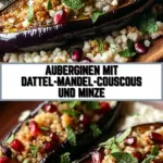 Auberginen mit Dattel-Mandel-Couscous und Minze 18 Pinterest Hidden Image