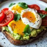 Avocado Toast mit Ei und Tomaten
