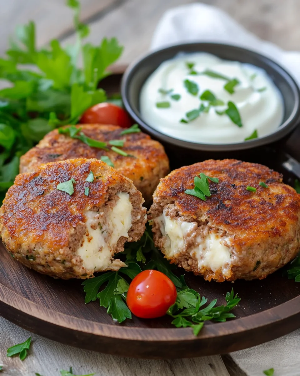 Bifteki – Griechische Frikadellen gefüllt mit Schafskäse 19 Bifteki