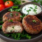 Bifteki &ndash; Griechische Frikadellen gef&uuml;llt mit Schafsk&auml;se