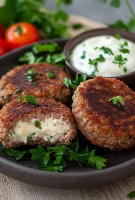 Bifteki – Griechische Frikadellen gefüllt mit Schafskäse