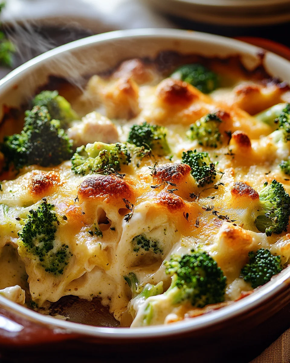 Brokkoli Hähnchen Auflauf mit Frischkäse und Mozzarella 18 Brokkoli