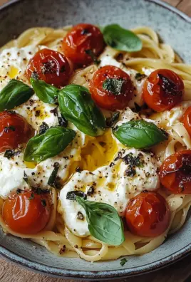 Burrata Pasta mit Tomaten aus dem Ofen