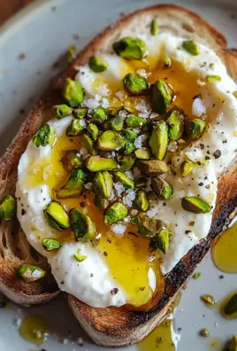 Burrata-Toast mit Pistazien und heißem Honig 24 Burrata-Toast mit Pistazien und heißem Honig