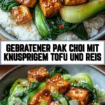 Gebratener Pak Choi mit knusprigem Tofu und Reis 15 Pinterest Hidden Image