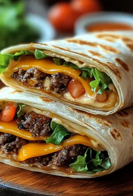 Gegrillte Cheeseburger-Wraps