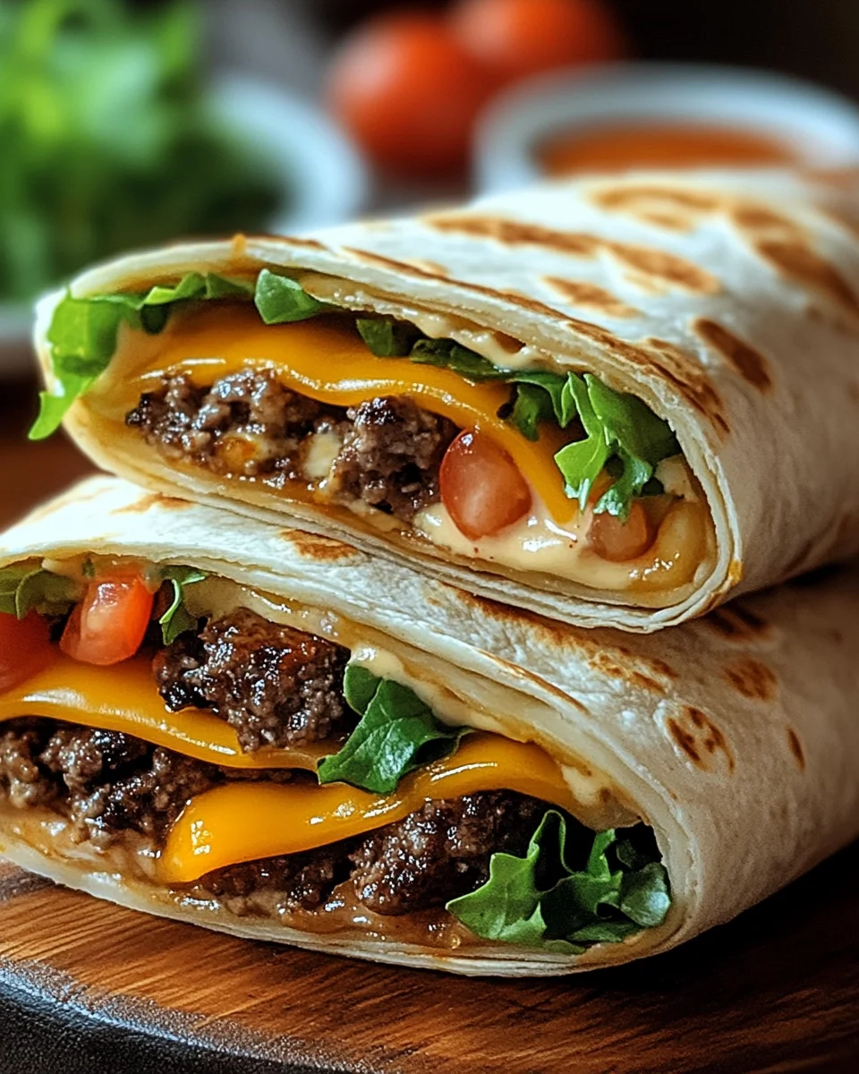 Gegrillte Cheeseburger-Wraps 19 Gegrillte Cheeseburger-Wraps