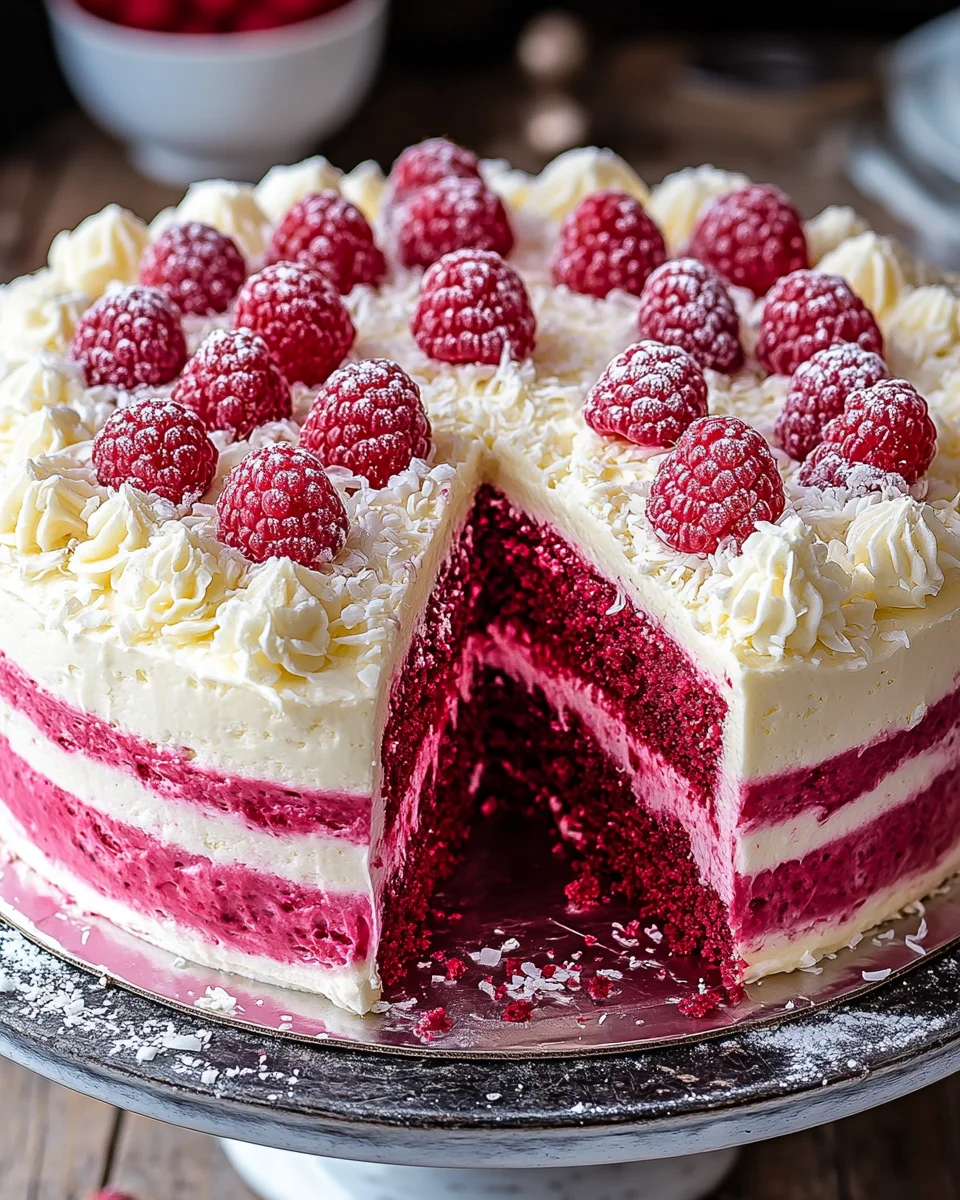 Himbeer-Raffaello-Torte ohne Gelatine 20 Himbeer-Raffaello-Torte