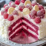 Himbeer-Raffaello-Torte ohne Gelatine