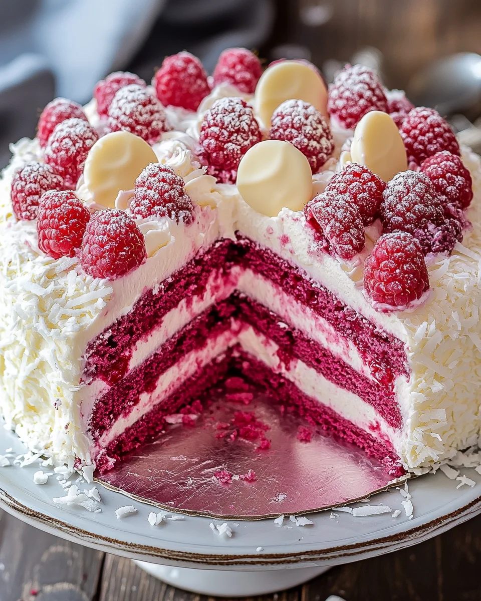 Himbeer-Raffaello-Torte ohne Gelatine 22 Himbeer-Raffaello-Torte ohne Gelatine