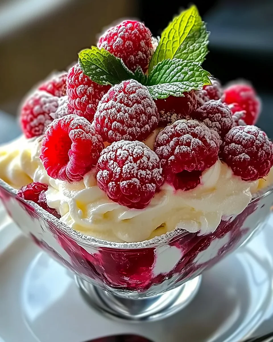 Himbeerwolke mit Mascarponecreme