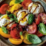 Italienischer Burrata-Caprese-Salat aus Heirloom-Tomaten
