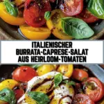 Italienischer Burrata-Caprese-Salat aus Heirloom-Tomaten 18 Pinterest Hidden Image