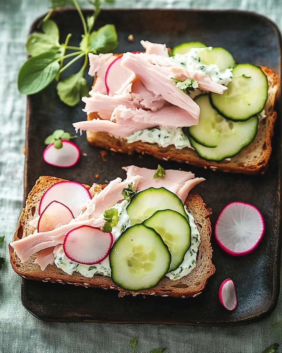 Knäckebrot with Cucumber Quark