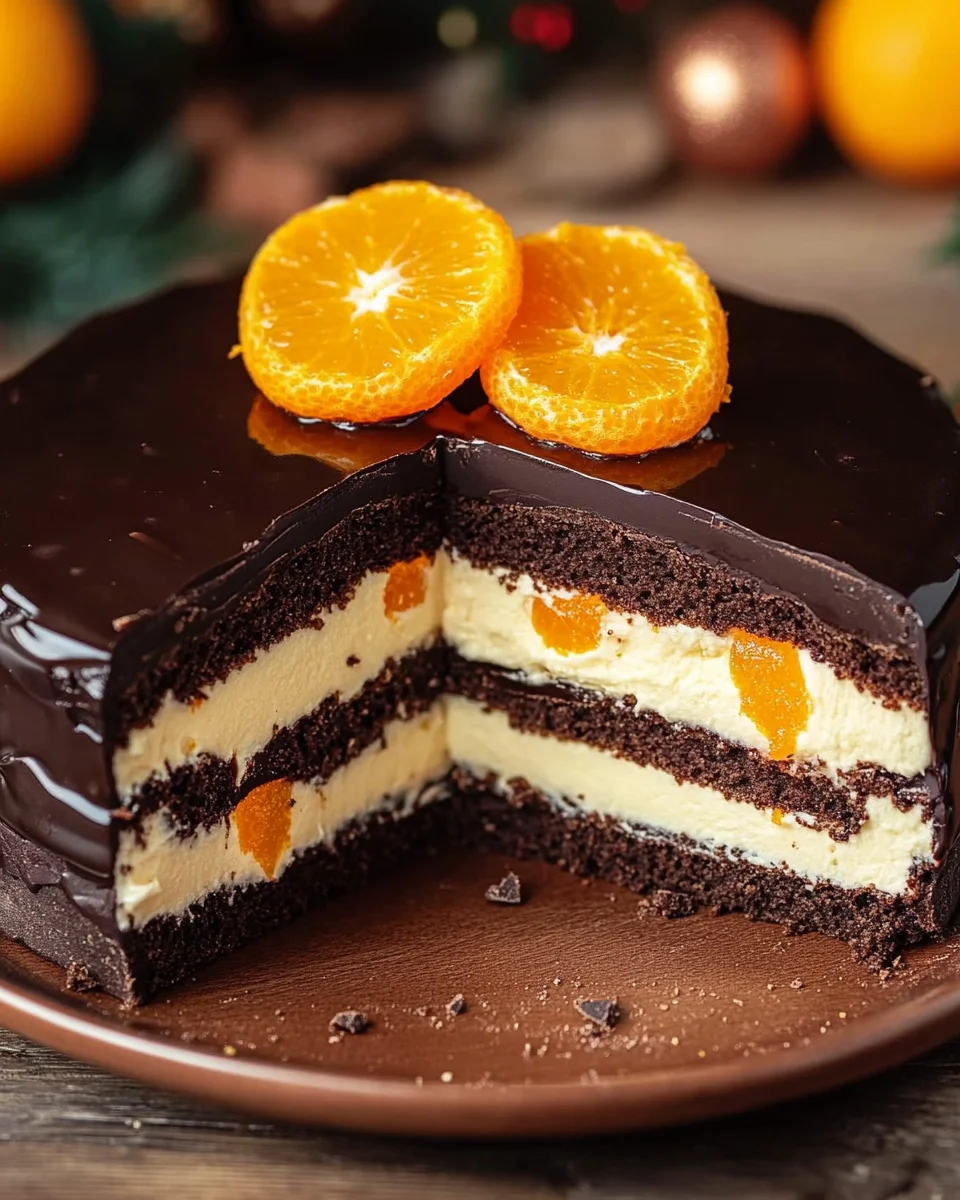 Lebkuchen-Torte mit Paradiescreme und Mandarinen 23 Lebkuchen-Torte