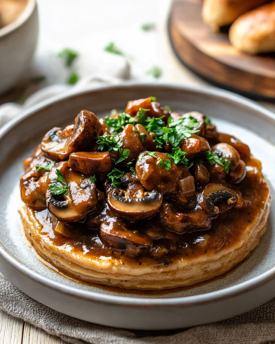 Pilzgulasch &agrave; la Bourguignonne