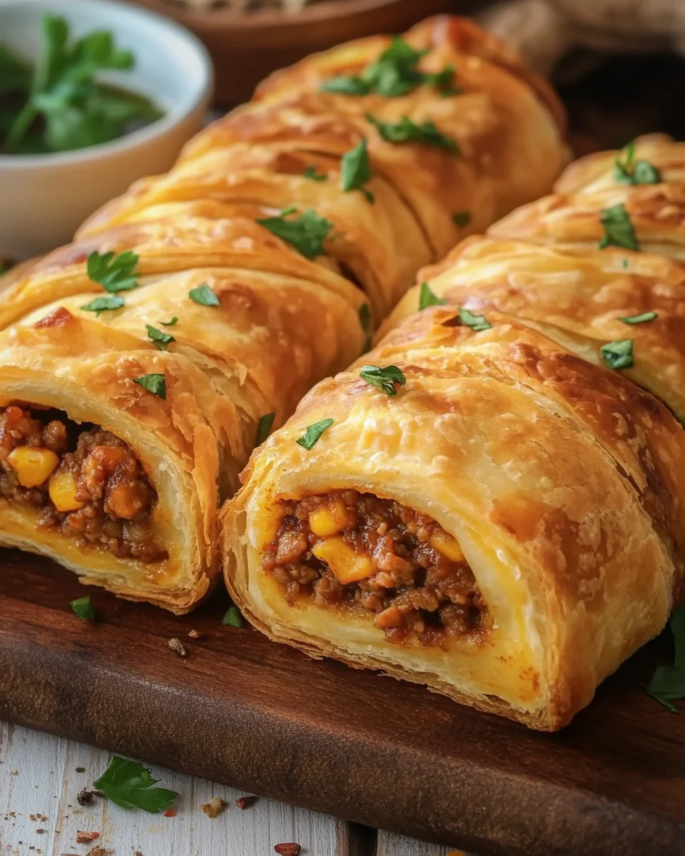 Teig eingerollt mit Hackfleisch Rezept 18 Teig eingerollt mit Hackfleisch Rezept