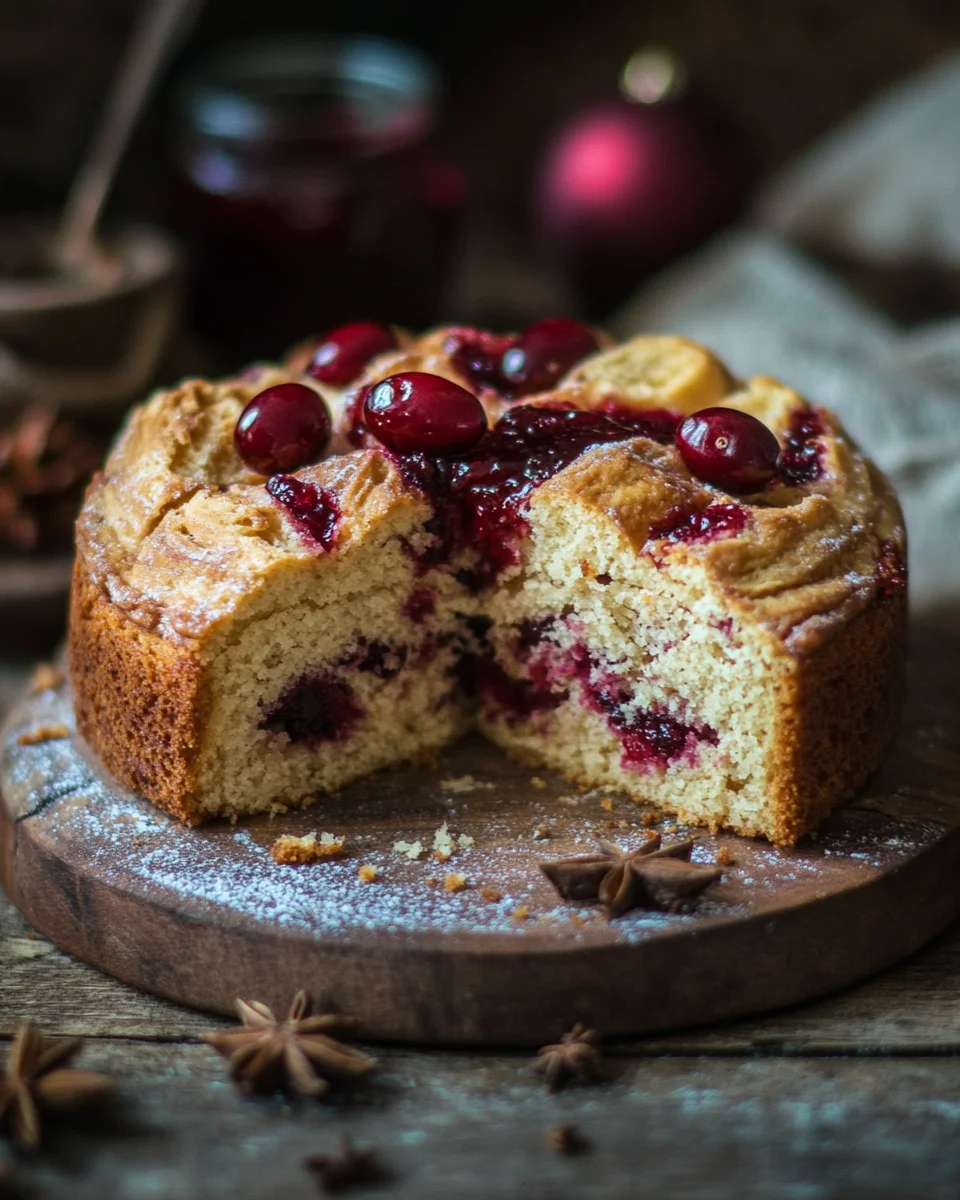 Winterlicher Spekulatius-Hefekuchen mit Marmelade