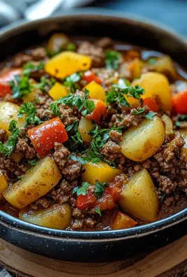 Bauerntopf mit Hackfleisch, Kartoffeln & Paprika