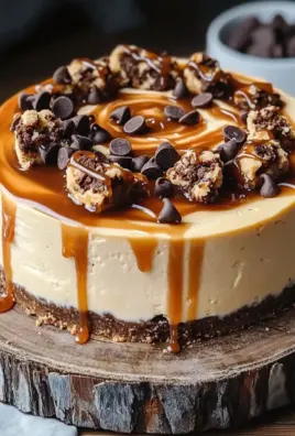 Cookie Dough Cheesecake mit Salted Caramel Swirl