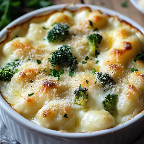 Cremiger Gnocchi Brokkoli-Auflauf