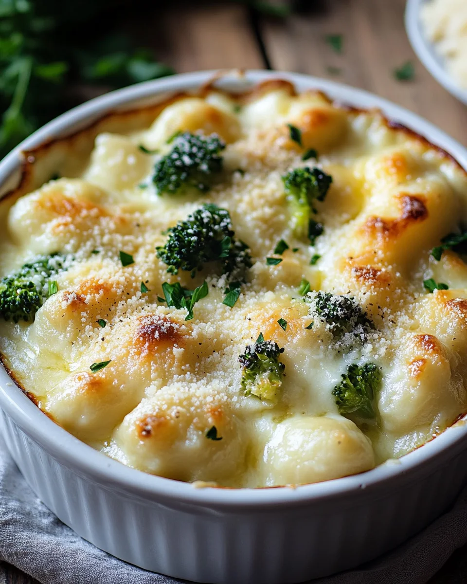 Cremiger Gnocchi Brokkoli-Auflauf