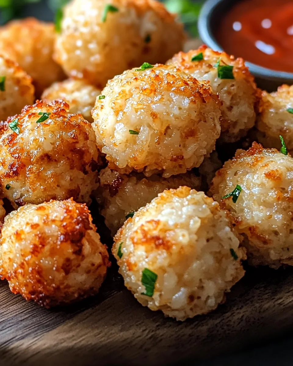 Crispy Rice Meatballs from the Air Fryer