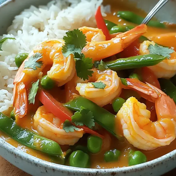 Garnelencurry mit Zuckerschoten