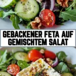 Gebackener Feta auf Gemischtem Salat 21 Pinterest Hidden Image