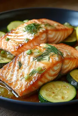 Gebratener Lachs mit Zucchini