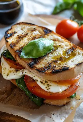 Gegrilltes Mozzarella-Sandwich