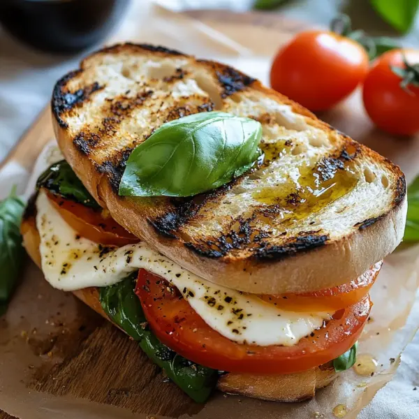 Gegrilltes Mozzarella-Sandwich
