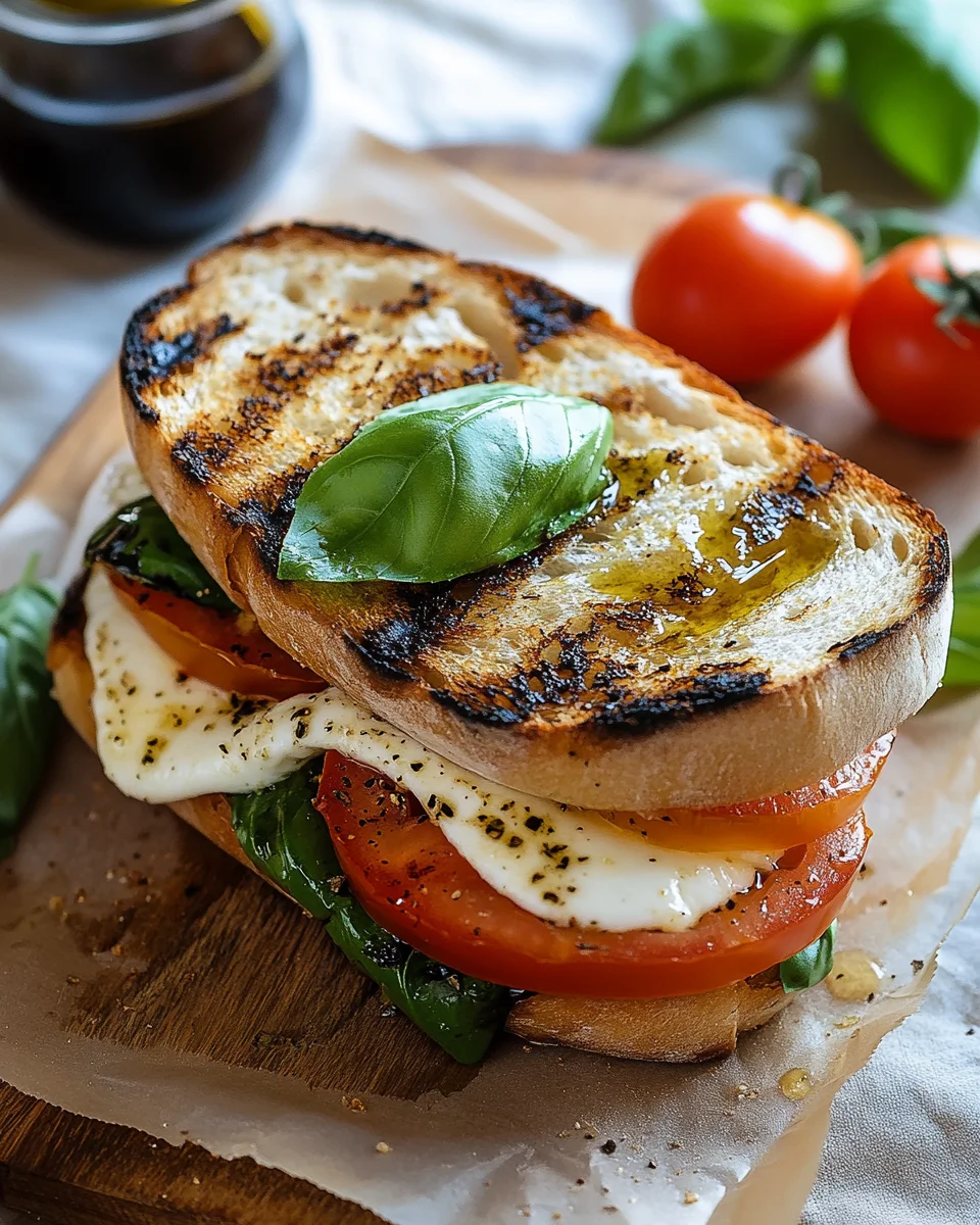 Gegrilltes Mozzarella-Sandwich