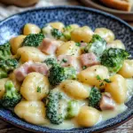Gnocchi mit Brokkoli und Schinken in cremiger K&auml;seso&szlig;e