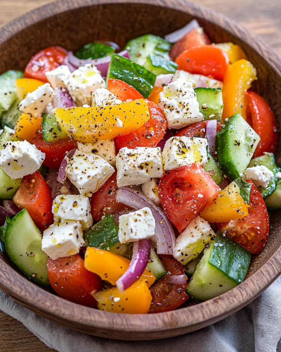 Griechischer Bauernsalat (einfaches Salat Rezept) 19 Griechischer