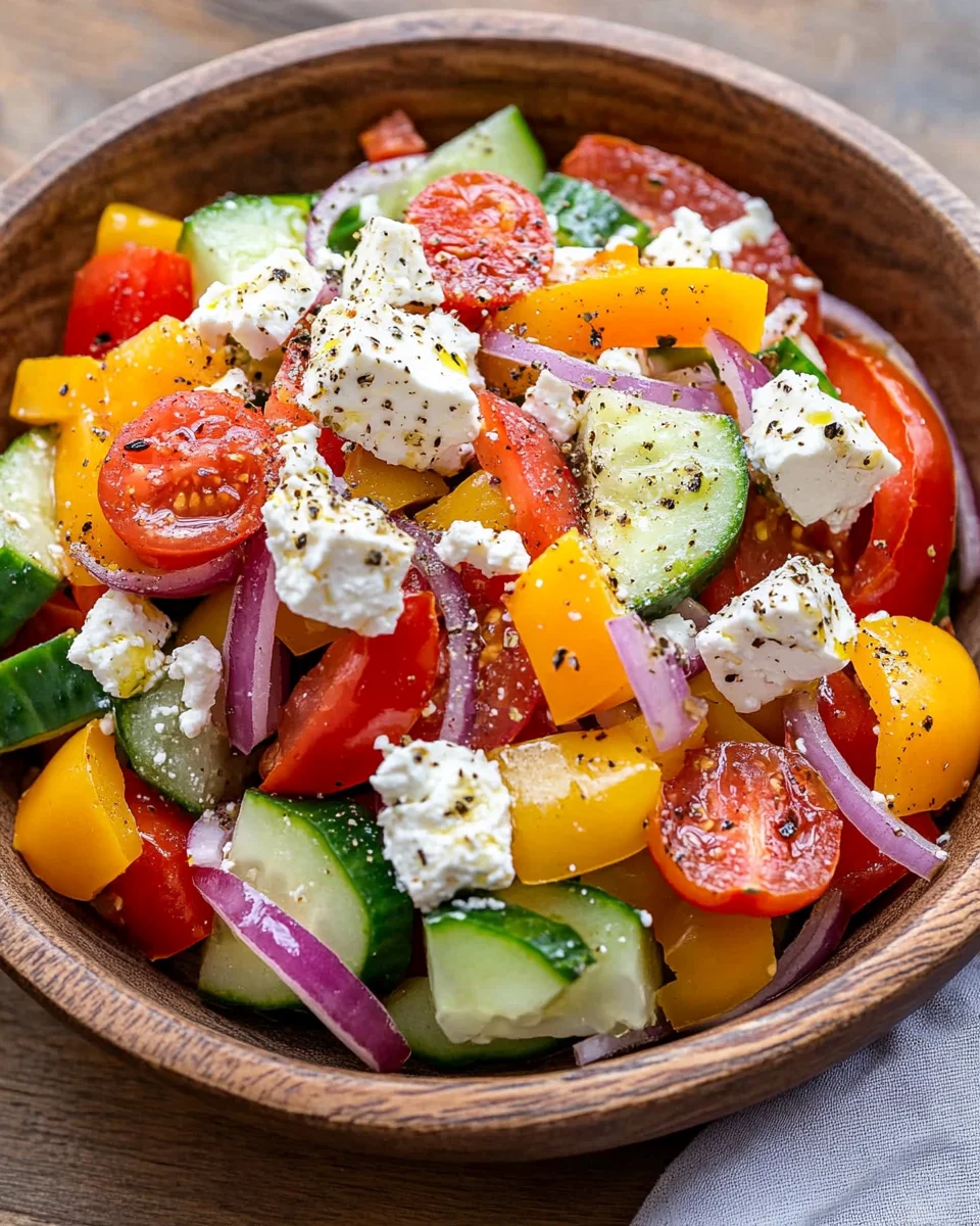 Griechischer Bauernsalat (einfaches Salat Rezept)