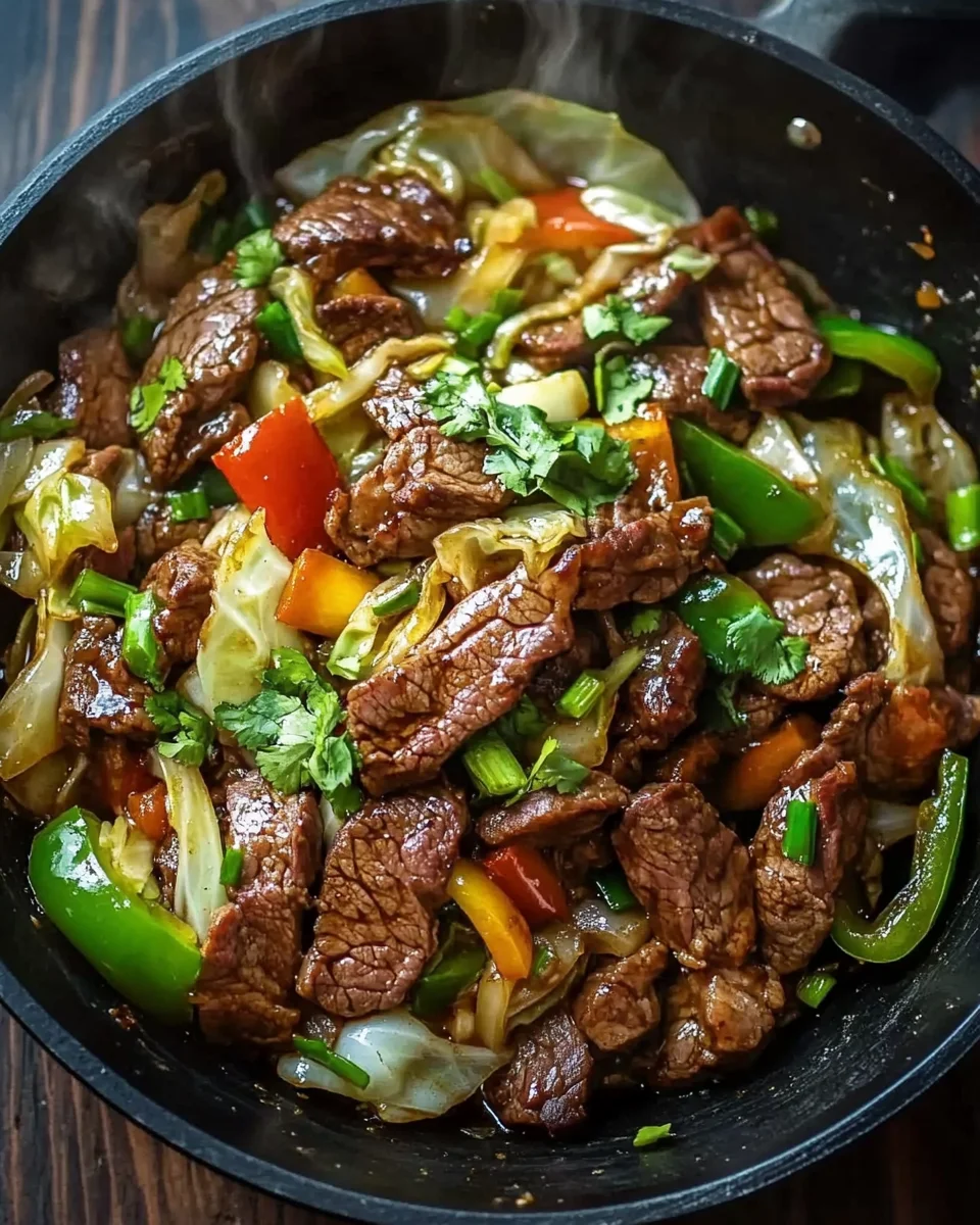 Hearty Beef and Cabbage Wok