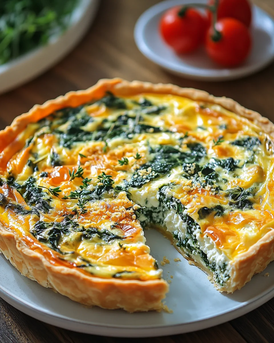 Hüttenkäse und Spinat Krustenlose Quiche 26 Hüttenkäse und Spinat Krustenlose Quiche