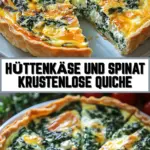Hüttenkäse und Spinat Krustenlose Quiche 23 Pinterest Hidden Image