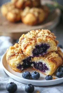 Kartoffelhörnchen mit Blaubeeren & Streuseln 22 Kartoffelhörnchen mit Blaubeeren & Streuseln