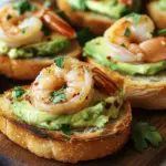 Knoblauch-Garnelen-Crostini mit Avocado