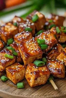 Knoblauch-Soja-Glasierte Tofu-Spieße 24 Knoblauch-Soja-Glasierte Tofu-Spieße