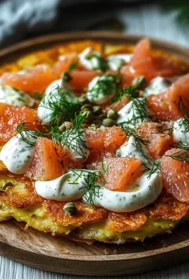 Knusprige Kartoffelgalette mit Räucherlachs und Crème Fraîche 25 Knusprige Kartoffelgalette mit Räucherlachs und Crème Fraîche