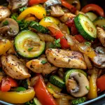 Low-Carb Gem&uuml;sepfanne mit Gefl&uuml;gel