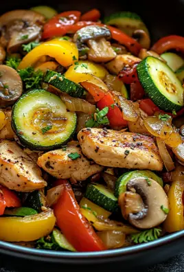 Low-Carb Gemüsepfanne mit Geflügel