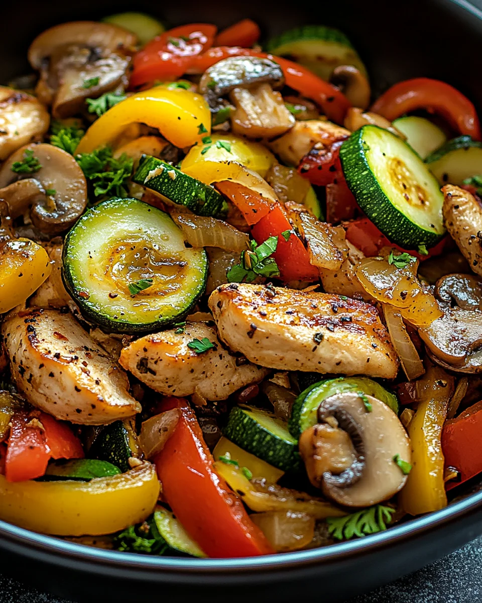 Low-Carb Gemüsepfanne mit Geflügel