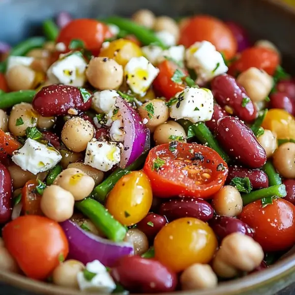 Mediterraner Bohnensalat
