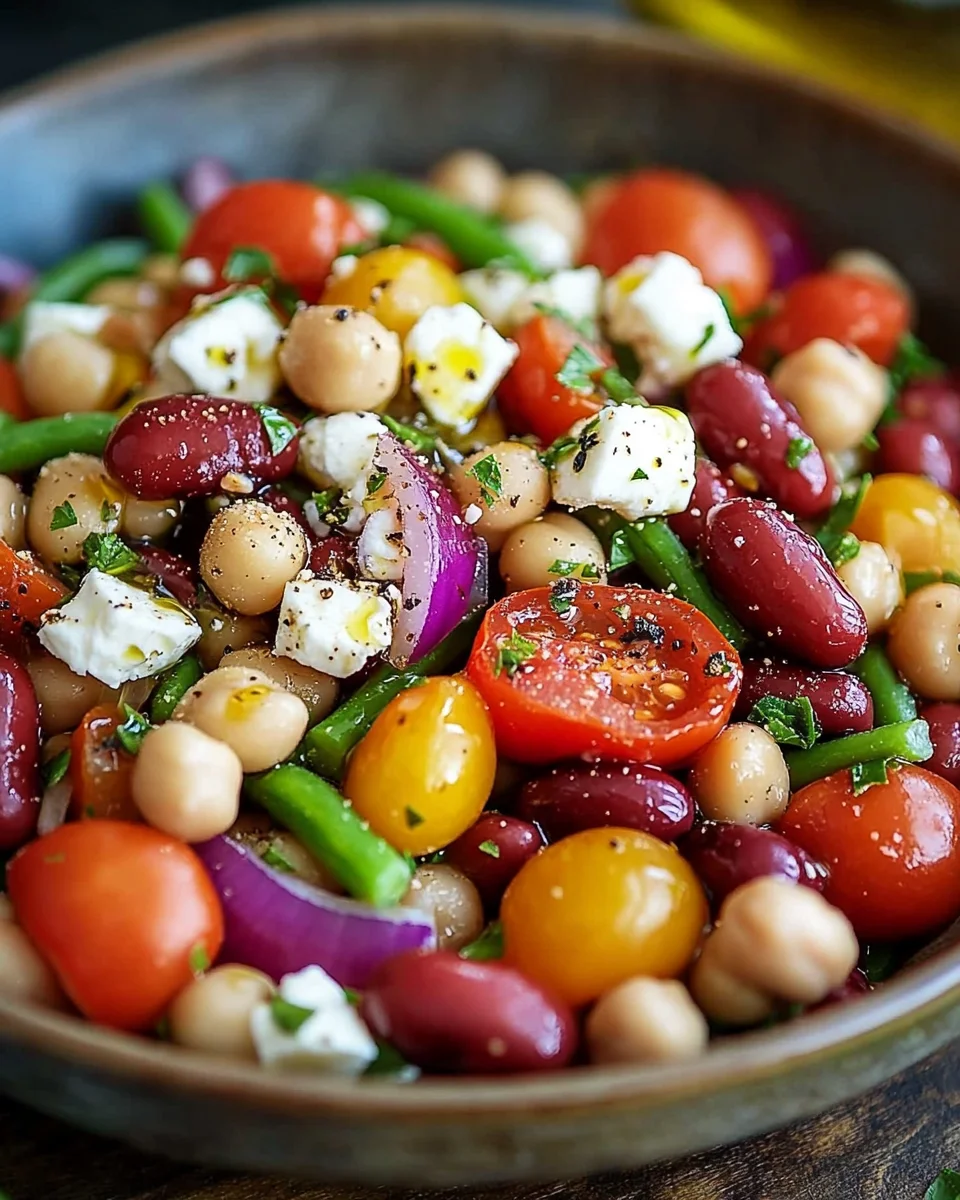 Mediterraner Bohnensalat