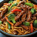 Mongolisches Rindfleisch Chow Mein